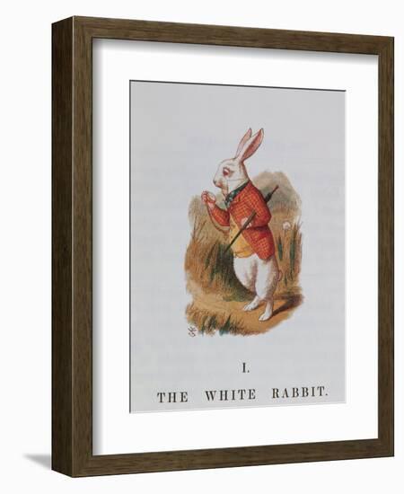 The White Rabbit, Illustration from "Alice in Wonderland"-John Tenniel-Framed Giclee Print