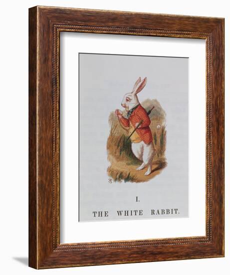 The White Rabbit, Illustration from "Alice in Wonderland"-John Tenniel-Framed Giclee Print