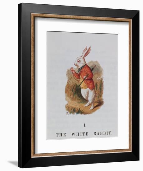 The White Rabbit, Illustration from "Alice in Wonderland"-John Tenniel-Framed Giclee Print