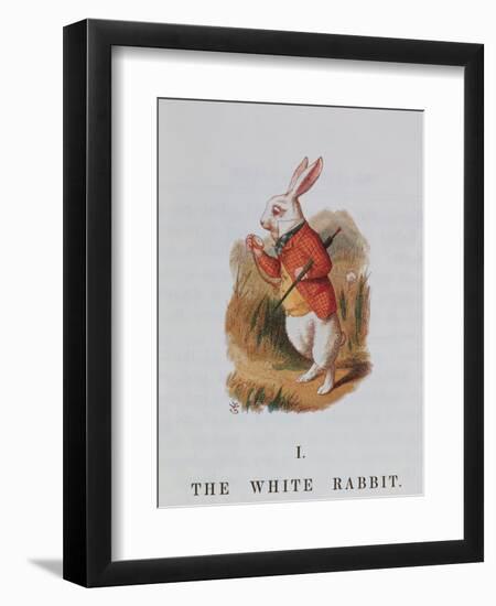 The White Rabbit, Illustration from "Alice in Wonderland"-John Tenniel-Framed Giclee Print