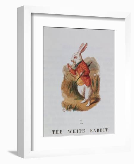 The White Rabbit, Illustration from "Alice in Wonderland"-John Tenniel-Framed Giclee Print