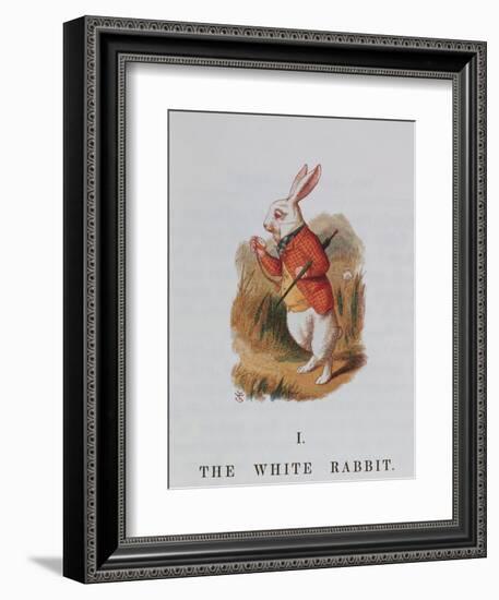 The White Rabbit, Illustration from "Alice in Wonderland"-John Tenniel-Framed Giclee Print