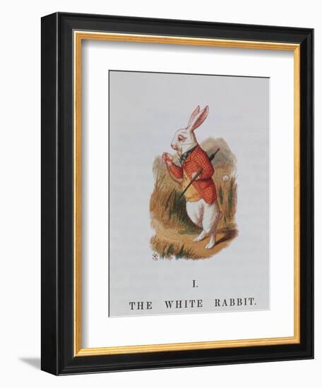 The White Rabbit, Illustration from "Alice in Wonderland"-John Tenniel-Framed Giclee Print