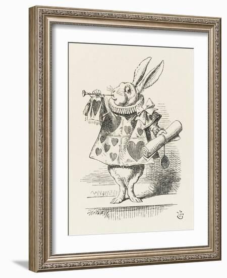 The White Rabbit in Herald's Costume-John Tenniel-Framed Photographic Print