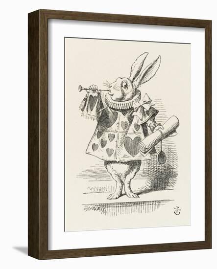 The White Rabbit in Herald's Costume-John Tenniel-Framed Photographic Print