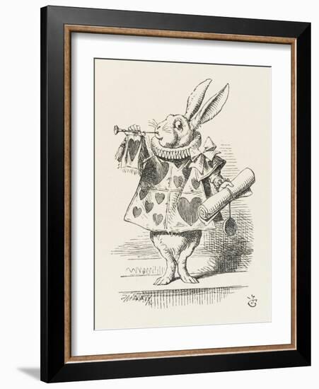 The White Rabbit in Herald's Costume-John Tenniel-Framed Photographic Print