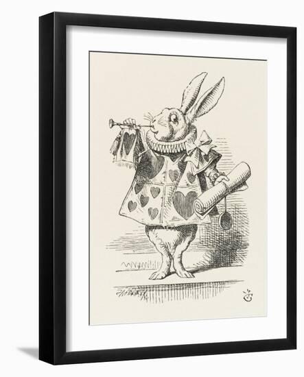 The White Rabbit in Herald's Costume-John Tenniel-Framed Photographic Print