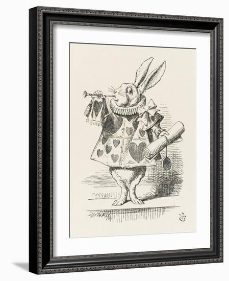 The White Rabbit in Herald's Costume-John Tenniel-Framed Photographic Print