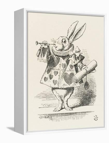 The White Rabbit in Herald's Costume-John Tenniel-Framed Premier Image Canvas