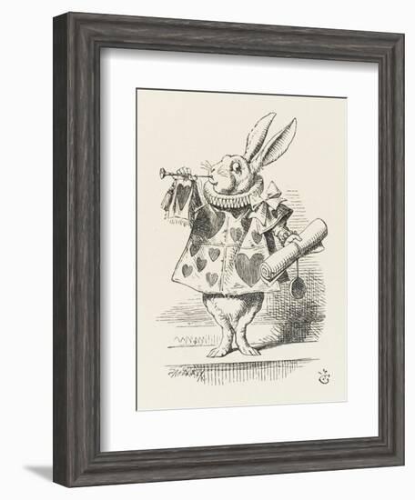 The White Rabbit in Herald's Costume-John Tenniel-Framed Photographic Print