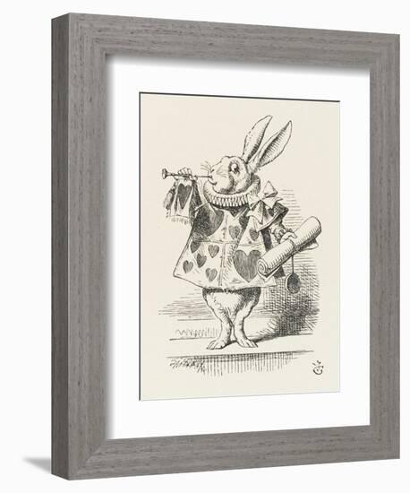 The White Rabbit in Herald's Costume-John Tenniel-Framed Photographic Print