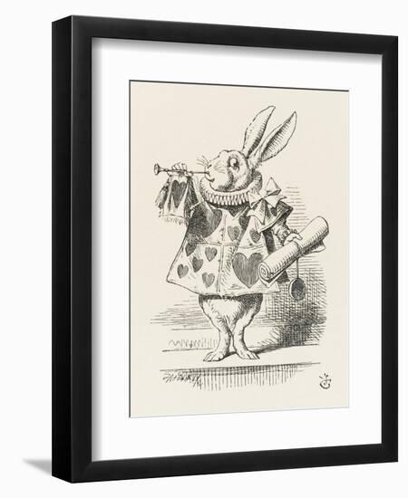 The White Rabbit in Herald's Costume-John Tenniel-Framed Photographic Print