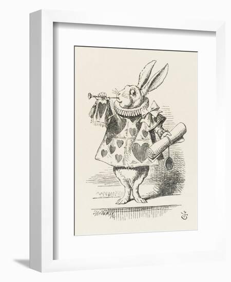 The White Rabbit in Herald's Costume-John Tenniel-Framed Photographic Print