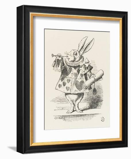 The White Rabbit in Herald's Costume-John Tenniel-Framed Photographic Print