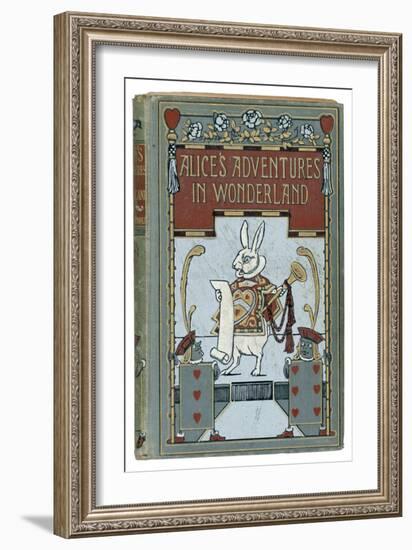 The White Rabbit is Featured on the Cover of the 1908 Edition Published by John Lane Bodley Head-W.h. Walker-Framed Premium Giclee Print