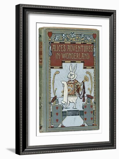 The White Rabbit is Featured on the Cover of the 1908 Edition Published by John Lane Bodley Head-W.h. Walker-Framed Premium Giclee Print