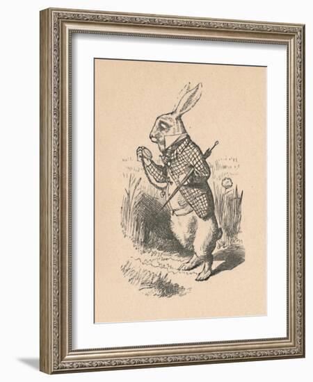 'The White Rabbit with a watch', 1889-John Tenniel-Framed Giclee Print