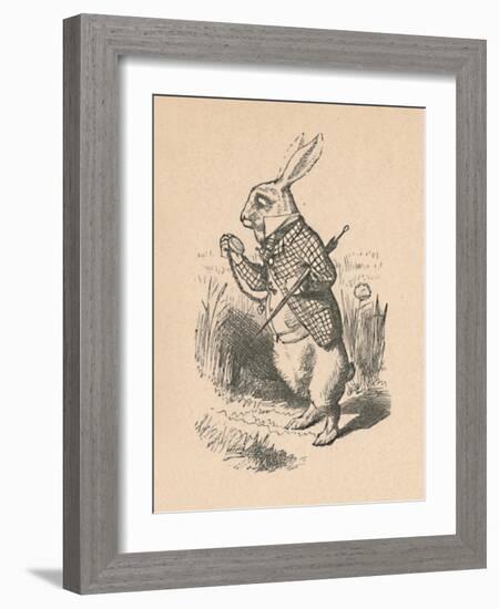 'The White Rabbit with a watch', 1889-John Tenniel-Framed Giclee Print