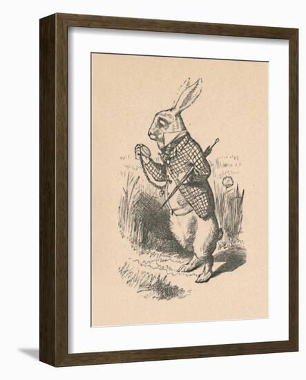 'The White Rabbit with a watch', 1889-John Tenniel-Framed Giclee Print