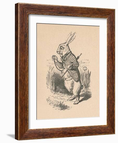 'The White Rabbit with a watch', 1889-John Tenniel-Framed Giclee Print