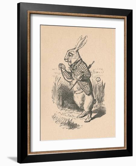 'The White Rabbit with a watch', 1889-John Tenniel-Framed Giclee Print