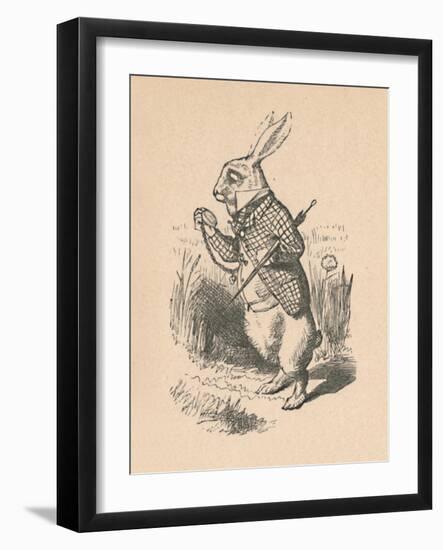 'The White Rabbit with a watch', 1889-John Tenniel-Framed Giclee Print