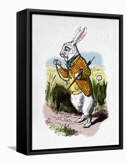 'The White Rabbit with a watch', 1889-John Tenniel-Framed Premier Image Canvas