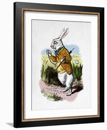 'The White Rabbit with a watch', 1889-John Tenniel-Framed Giclee Print