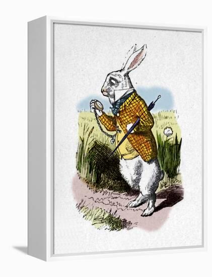 'The White Rabbit with a watch', 1889-John Tenniel-Framed Premier Image Canvas