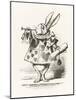 The White Rabbit with Trumpet and Scroll Heralding the Accusation, from 'Alice in Wonderland' by Le-John Tenniel-Mounted Giclee Print