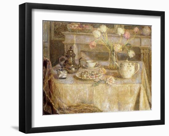 The White Tablecloth; La Nappe Blanche, (Oil on Canvas)-Henri Eugene Augustin Le Sidaner-Framed Giclee Print