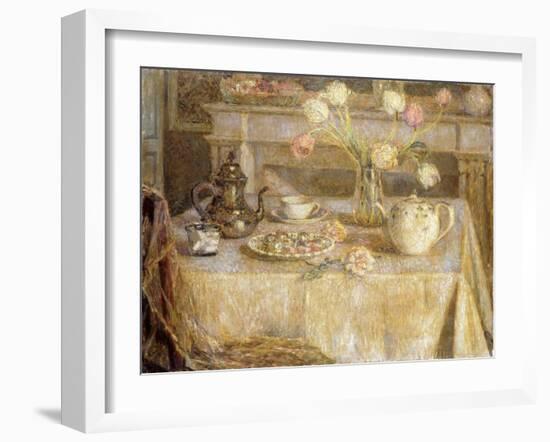 The White Tablecloth; La Nappe Blanche, (Oil on Canvas)-Henri Eugene Augustin Le Sidaner-Framed Giclee Print