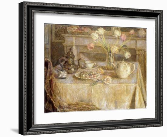 The White Tablecloth; La Nappe Blanche, (Oil on Canvas)-Henri Eugene Augustin Le Sidaner-Framed Giclee Print