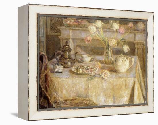 The White Tablecloth; La Nappe Blanche, (Oil on Canvas)-Henri Eugene Augustin Le Sidaner-Framed Premier Image Canvas