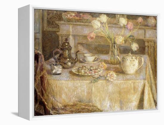 The White Tablecloth; La Nappe Blanche, (Oil on Canvas)-Henri Eugene Augustin Le Sidaner-Framed Premier Image Canvas