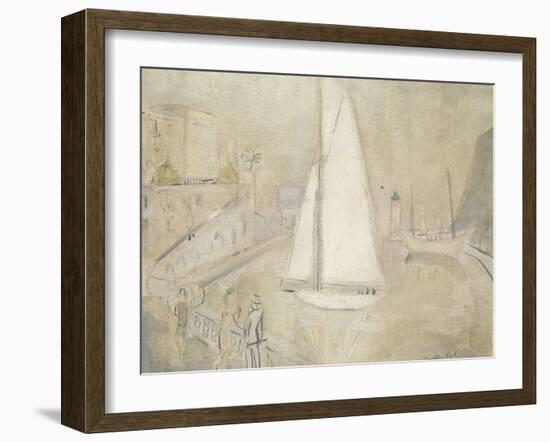 The White Yacht in Monte Carlo-Christopher Wood-Framed Giclee Print
