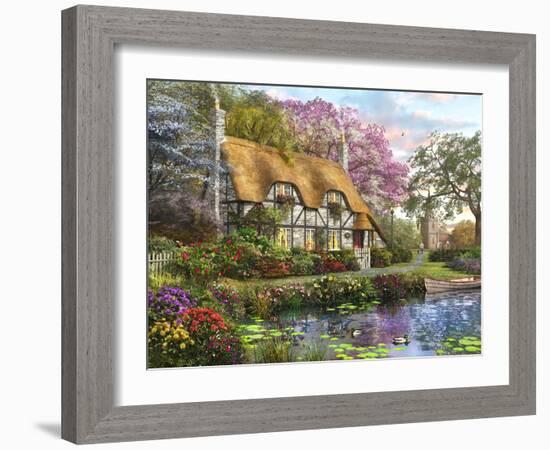 The Whitestone Cottage-Dominic Davison-Framed Art Print