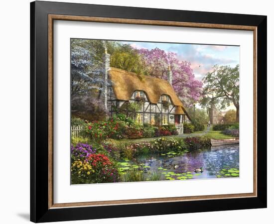 The Whitestone Cottage-Dominic Davison-Framed Art Print