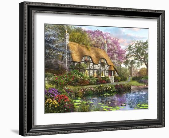 The Whitestone Cottage-Dominic Davison-Framed Art Print