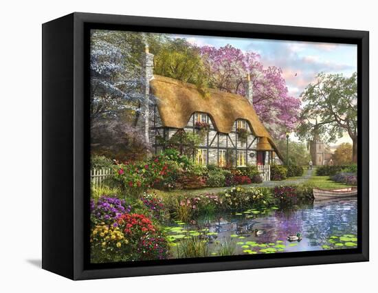 The Whitestone Cottage-Dominic Davison-Framed Stretched Canvas