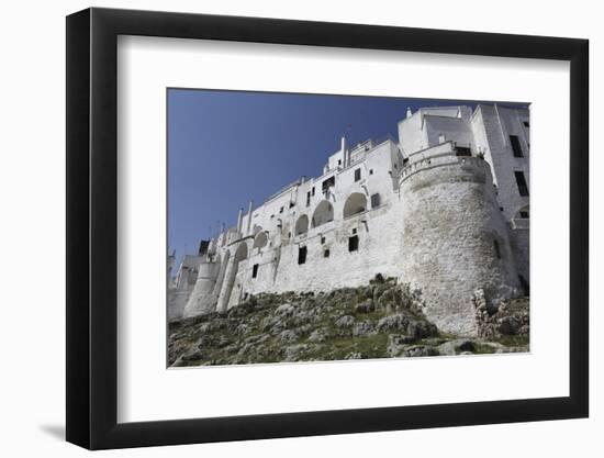 The Whitewashed City Wall, Including a Defensive Tower, in the White City (Citta Bianca)-Stuart Forster-Framed Photographic Print