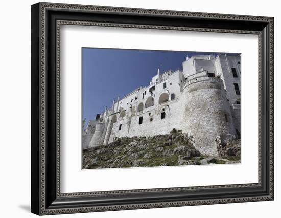 The Whitewashed City Wall, Including a Defensive Tower, in the White City (Citta Bianca)-Stuart Forster-Framed Photographic Print