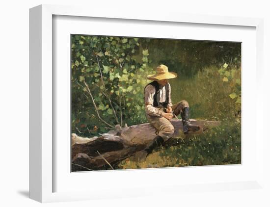 The Whittling Boy, 1873-Winslow Homer-Framed Giclee Print