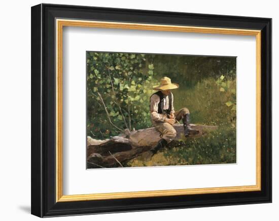 The Whittling Boy, 1873-Winslow Homer-Framed Art Print