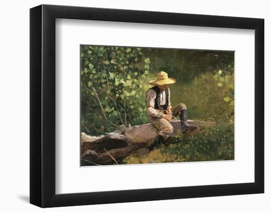 The Whittling Boy, 1873-Winslow Homer-Framed Art Print