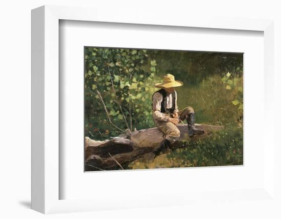 The Whittling Boy, 1873-Winslow Homer-Framed Art Print