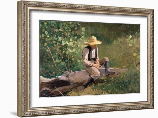 The Whittling Boy, 1873-Winslow Homer-Framed Giclee Print