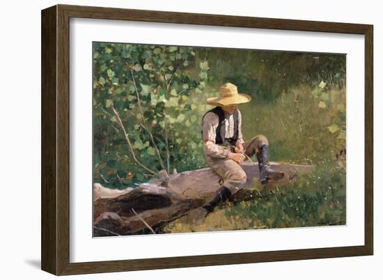 The Whittling Boy, 1873-Winslow Homer-Framed Giclee Print