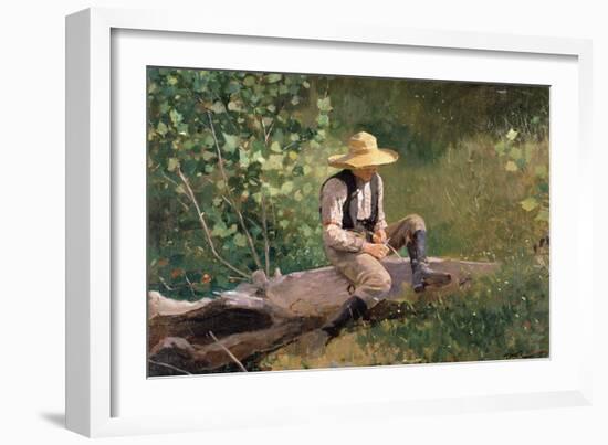 The Whittling Boy, 1873-Winslow Homer-Framed Giclee Print