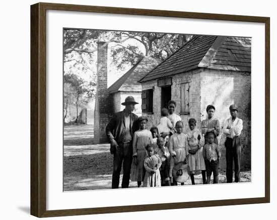 The Whole Black Family at the Hermitage, Savannah, Ga.-null-Framed Photo